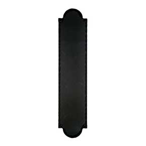 Acorn Manufacturing [IMCBP] Steel Door Push Plate - Iron Art - Hammered - Matte Black Finish - 3 1/2" W x 15 3/4" L