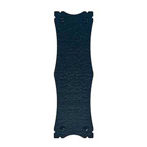Acorn Manufacturing [RMSBP] Steel Door Push Plate - Decorative - Rough - Matte Black Finish - 3 3/8" W x 10" L