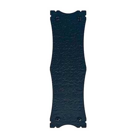 Acorn Manufacturing [RMSBP] Steel Door Push Plate - Decorative - Rough - Matte Black Finish - 3 3/8&quot; W x 10&quot; L