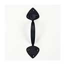 Acorn Manufacturing [AT7BR] Steel Door Rim Latch Set - Spade Design - Smooth - Matte Black Finish - 7 3/4" L