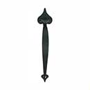 Acorn Manufacturing [RUEBD] Steel Door Rim Latch Dummy Handle - Heart Design - Rough - Matte Black Finish - 8 3/8&quot; L