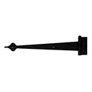 Acorn Manufacturing [AI6BP] Steel Door Functional Strap Hinge - Surface Mount - Spear End - Smooth - Matte Black Finish - 13" L