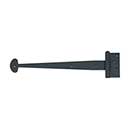Acorn Manufacturing [AINBP] Steel Door Functional Strap Hinge - Surface Mount - Bean End - Smooth - Matte Black Finish - 15 5/8" L