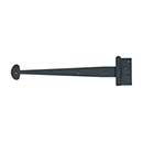 Acorn Manufacturing [AINBP] Steel Door Functional Strap Hinge - Surface Mount - Bean End - Smooth - Matte Black Finish - 15 5/8&quot; L