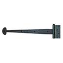 Acorn Manufacturing [RIGBP] Steel Door Functional Strap Hinge - Surface Mount - Bean End - Rough - Matte Black Finish - 15 5/8" L