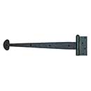 Acorn Manufacturing [RIGBP] Steel Door Functional Strap Hinge - Surface Mount - Bean End - Rough - Matte Black Finish - 15 5/8&quot; L