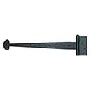 Acorn Manufacturing [RIGBP] Steel Door Functional Strap Hinge - Surface Mount - Bean End - Rough - Matte Black Finish - 15 5/8&quot; L