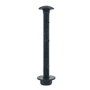 Acorn Manufacturing [AQQB9] Steel Carriage Bolt - Nut & Washer - Black Finish - 3/8" x 5" L - 100 Pack