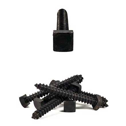 Acorn Manufacturing [AS4B9] Stainless Steel Lag Screw - Square Head - Black Finish - 1/4&quot; x 2&quot; L - 100 Pack