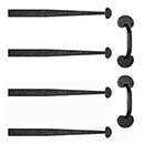 Acorn Manufacturing [GAR2A] Garage Door Decorative Hardware Kit - Small Bean - Flat Black - 21 1/4&quot; L Straps