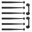 Acorn Manufacturing [GAR2B] Garage Door Decorative Hardware Kit - Large Bean - Flat Black - 21 1/4&quot; L Straps