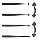 Acorn Manufacturing [GAR3A] Garage Door Decorative Hardware Kit - Small Spear - Flat Black - 31 1/2" L Straps