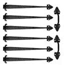 Acorn Manufacturing [GAR5B] Garage Door Decorative Hardware Kit - Large Warwick - Flat Black - 22&quot; L Straps