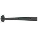 Acorn Manufacturing [AHYBP] Steel Door Strap Hinge Front - Bean End - Smooth - Matte Black Finish - 12" L