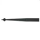 Acorn Manufacturing [AIDBP] Steel Door Strap Hinge Front - Spear End - Smooth - Matte Black Finish - 18 3/4" L