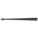 Acorn Manufacturing [AIFBP] Cast Aluminum Door Strap Hinge Front - Spear End - Smooth - Matte Black Finish - 24" L