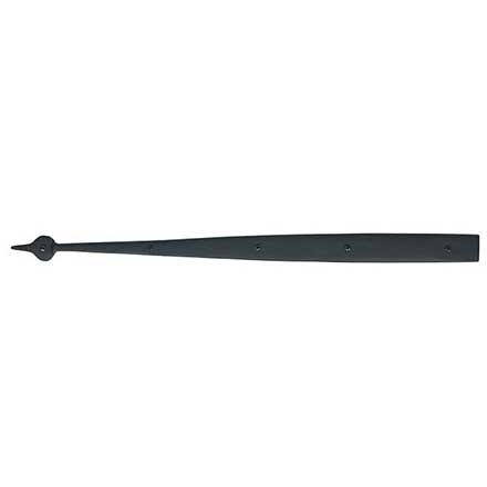 Acorn Manufacturing [AIGBP] Cast Aluminum Door Strap Hinge Front - Spear End - Smooth - Matte Black Finish - 31 1/2&quot; L