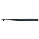 Acorn Manufacturing [AIGBP] Cast Aluminum Door Strap Hinge Front - Spear End - Smooth - Matte Black Finish - 31 1/2&quot; L