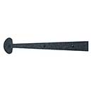 Acorn Manufacturing [RHYBP] Steel Door Strap Hinge Front - Bean End - Rough - Matte Black Finish - 12&quot; L