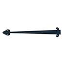 Acorn Manufacturing [WI1BP] Steel Door Strap Hinge Front - Warwick - Rough - Matte Black Finish - 22&quot; L