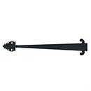 Acorn Manufacturing [WI2BP] Steel Door Strap Hinge Front - Warwick - Rough - Matte Black Finish - 19&quot; L