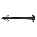 Acorn Manufacturing [WIEBP] Steel Door Strap Hinge Front - Warwick - Rough - Matte Black Finish - 24" L