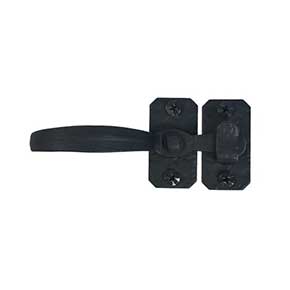 Acorn Manufacturing [RL8BR] Cast Iron Gate Latch - Curled - Rough - Matte Black Finish - 5" L