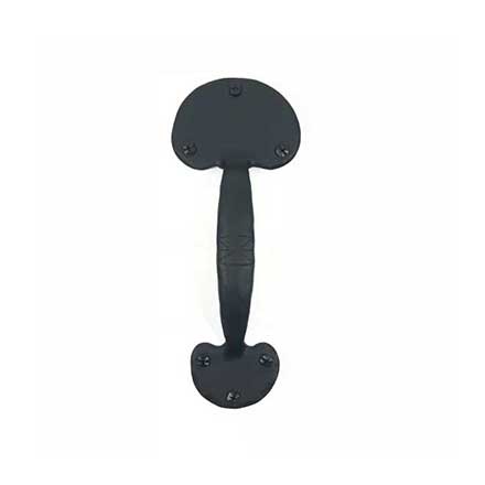 Acorn Manufacturing [RPLBP] Cast Iron Gate Pull Handle - Bean End - Rough - Matte Black Finish - 9 1/2&quot; L