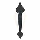 Acorn Manufacturing [RPDBP] Cast Iron Gate Pull Handle - Heart End - Rough - Matte Black Finish - 11&quot; L