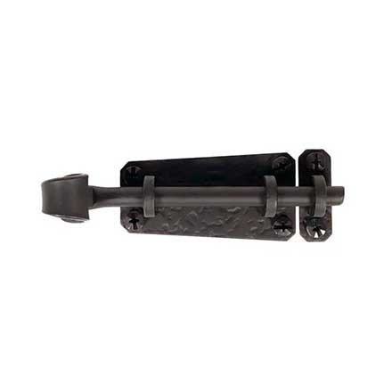 Acorn Manufacturing [RL4BP] Forged Iron Gate Slide Bolt - Smooth - Matte Black Finish - 5 1/4&quot; L