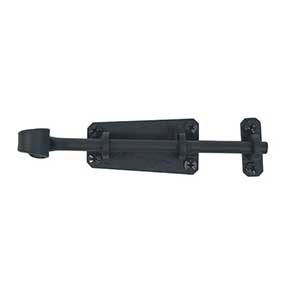 Acorn Manufacturing [RL5BP] Forged Iron Gate Slide Bolt - Smooth - Matte Black Finish - 7" L