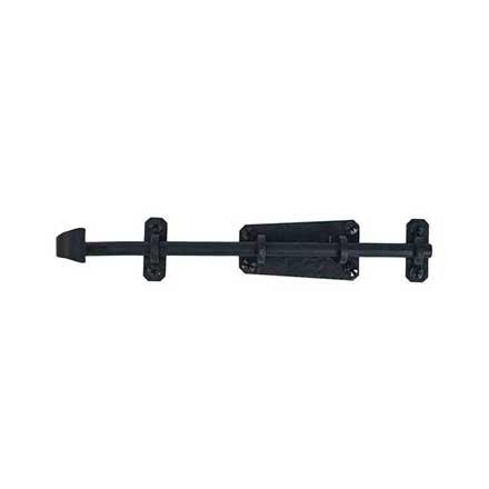 Acorn Manufacturing [RL6BP] Forged Iron Gate Slide Bolt - Smooth - Matte Black Finish - 9 3/4&quot; L