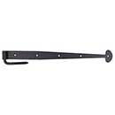 Acorn Manufacturing [RIPBP] Forge Iron Gate Strap Hinge & Pintle - Bean End - Rough - Wood Screw - Matte Black Finish - 19 5/8" L