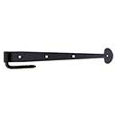 Acorn Manufacturing [RITBP] Forge Iron Gate Strap Hinge &amp; Pintle - Bean End - Rough - Carriage Bolt - Matte Black Finish - 15 5/8&quot; L