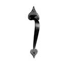 Acorn Manufacturing [RUIBI] Forged &amp; Cast Iron Gate Thumb Latch Set - Heart End - Matte Black Finish - 4&quot; Thick Gate - 10 3/4&quot; L