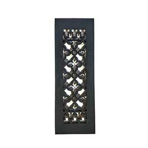 Acorn Manufacturing [GR8BG] Cast Iron Grille - Black Finish - 4" x 14"