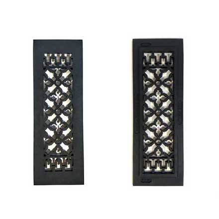 Acorn Manufacturing [GR8BG] Cast Iron Grille - Black Finish - 4&quot; x 14&quot;