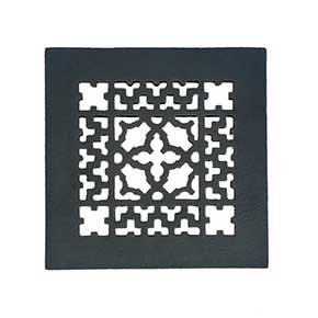 Acorn Manufacturing [GR9BG] Cast Iron Grille - Black Finish - 6" x 6"
