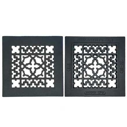 Acorn Manufacturing [GR9BG] Cast Iron Grille - Black Finish - 6&quot; x 6&quot;