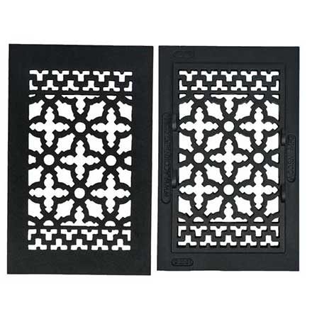 Acorn Manufacturing [GRABG] Cast Iron Grille - Black Finish - 6&quot; x 10&quot;