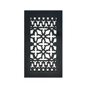 Acorn Manufacturing [GRBBG] Cast Iron Grille - Black Finish - 6" x 12"