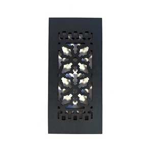 Acorn Manufacturing [GR6BG] Cast Iron Grille - Black Finish - 4" x 10"