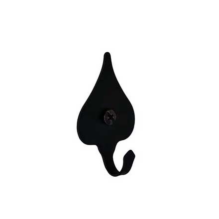 Acorn Manufacturing [AM3BP] Forged Iron Wall Hook - Heart - Large - Black Finish - 7/8&quot; Proj.