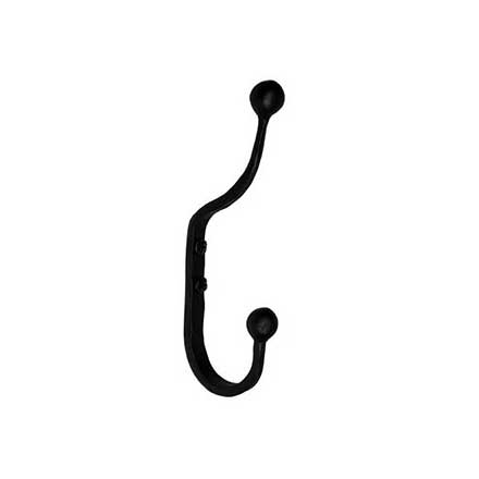 Acorn Manufacturing [AMFBP] Forged Iron Wall Hook - Coat &amp; Hat - Black Finish - 2 1/2&quot; Proj.