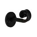 Acorn Manufacturing [AMZBP] Forged Iron Wall Hook - Scroll - Round Backplate - Black Finish - 2 3/8" Proj.