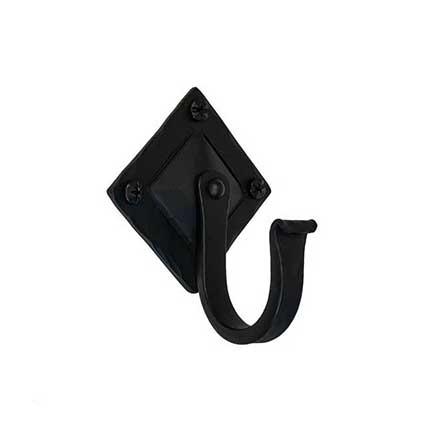 Acorn Manufacturing [IBEBP] Forged Iron Wall Hook - Siena - Black Finish - 2 1/2&quot; Proj.