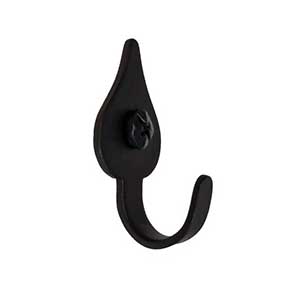 Acorn Manufacturing [AM2BP] Forged Iron Wall Hook - Heart - Small - Black Finish - 3/4" Proj.