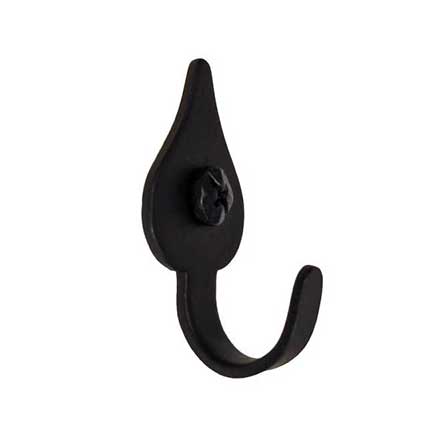 Acorn Manufacturing [AM2BP] Forged Iron Wall Hook - Heart - Small - Black Finish - 3/4&quot; Proj.