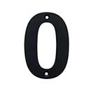Acorn Manufacturing [AN0BP] Stainless Steel House Number - 0 - Black Finish - 4" L