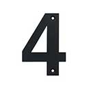 Acorn Manufacturing [AN4BP] Stainless Steel House Number - 4 - Black Finish - 4" L